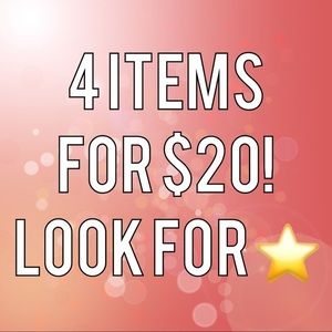 Look for the ⭐️ and bundle 4 for $20!!